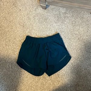 Lululemon teal running shorts